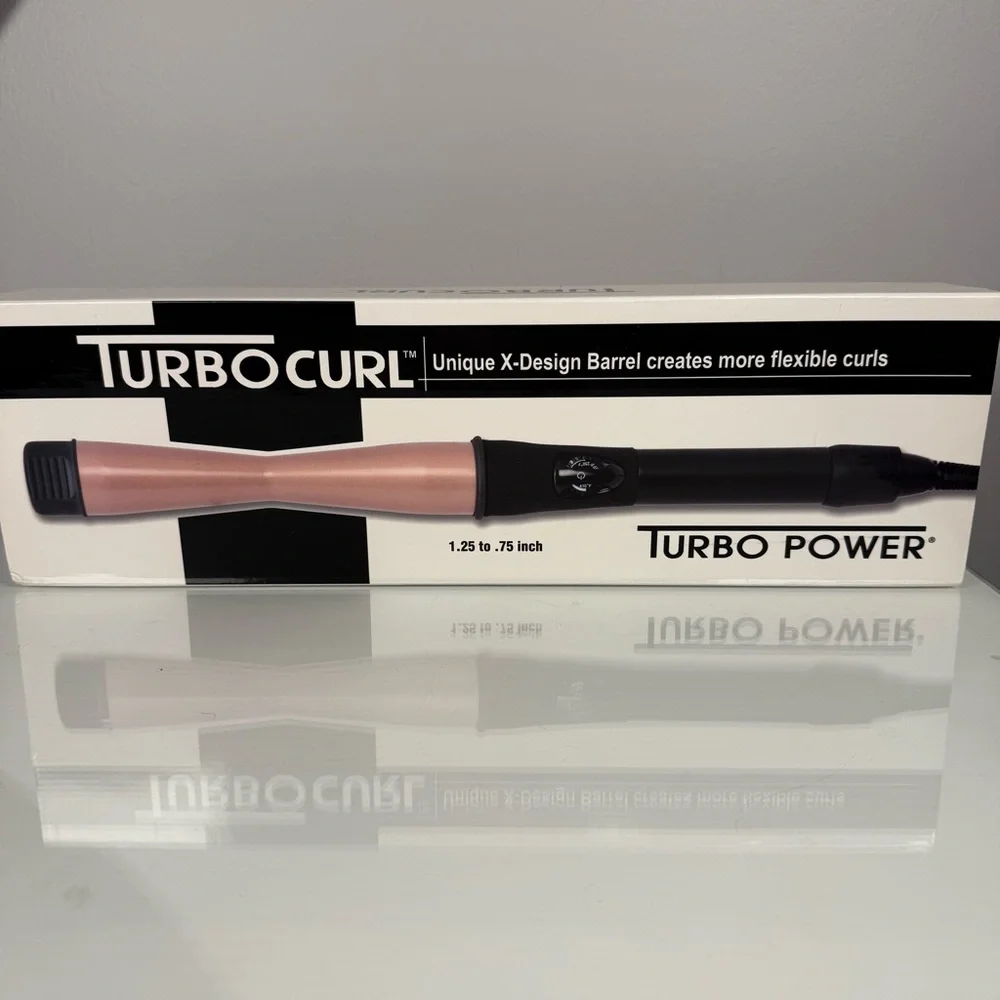 Turbo Power TurboCurl Hair Curling Styling Wand X Barrel 1.25” Temp Control